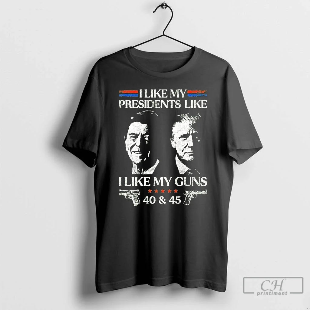 Premium Ronald Reagan And Trump I Like My Presidents - Adult & Kids T-Shirts, Sweatshirts & Hoodies apparel design preview 1
