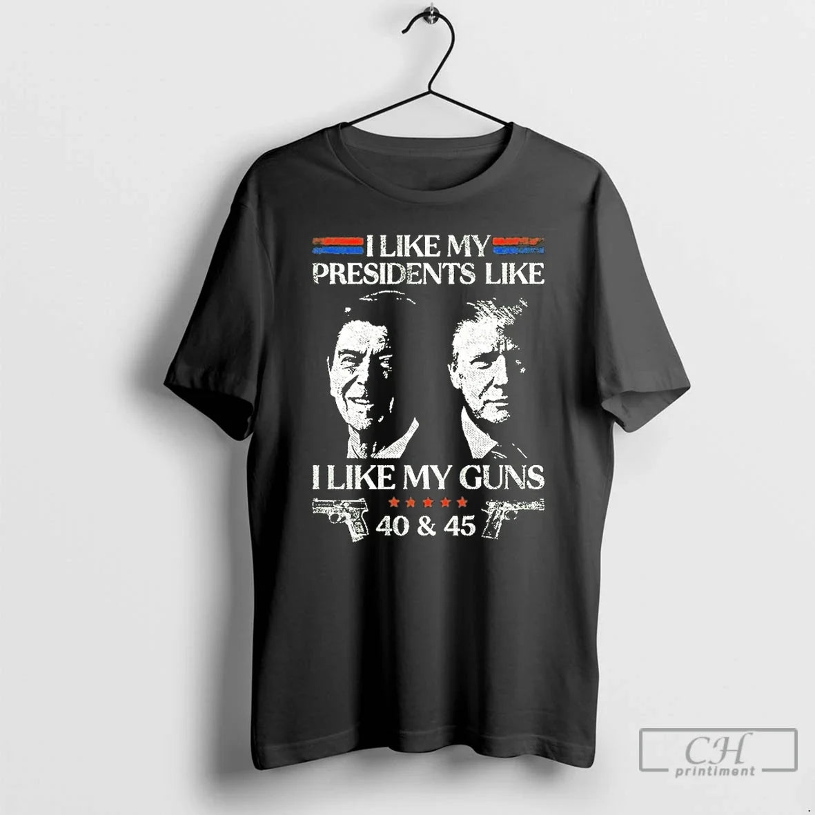 Premium Ronald Reagan And Trump I Like My Presidents - Adult & Kids T-Shirts, Sweatshirts & Hoodies apparel design preview 1