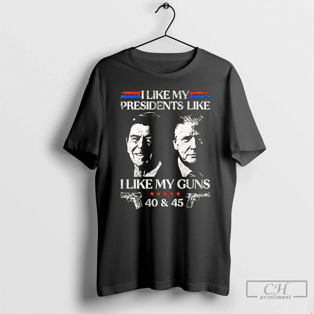 Premium Ronald Reagan And Trump I Like My Presidents - Adult & Kids T-Shirts, Sweatshirts & Hoodies apparel design preview 1