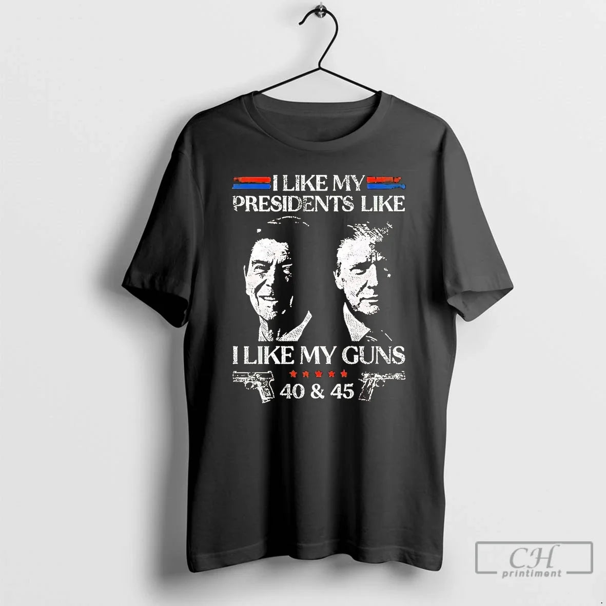 Premium Ronald Reagan And Trump I Like My Presidents - Adult & Kids T-Shirts, Sweatshirts & Hoodies apparel design preview 1
