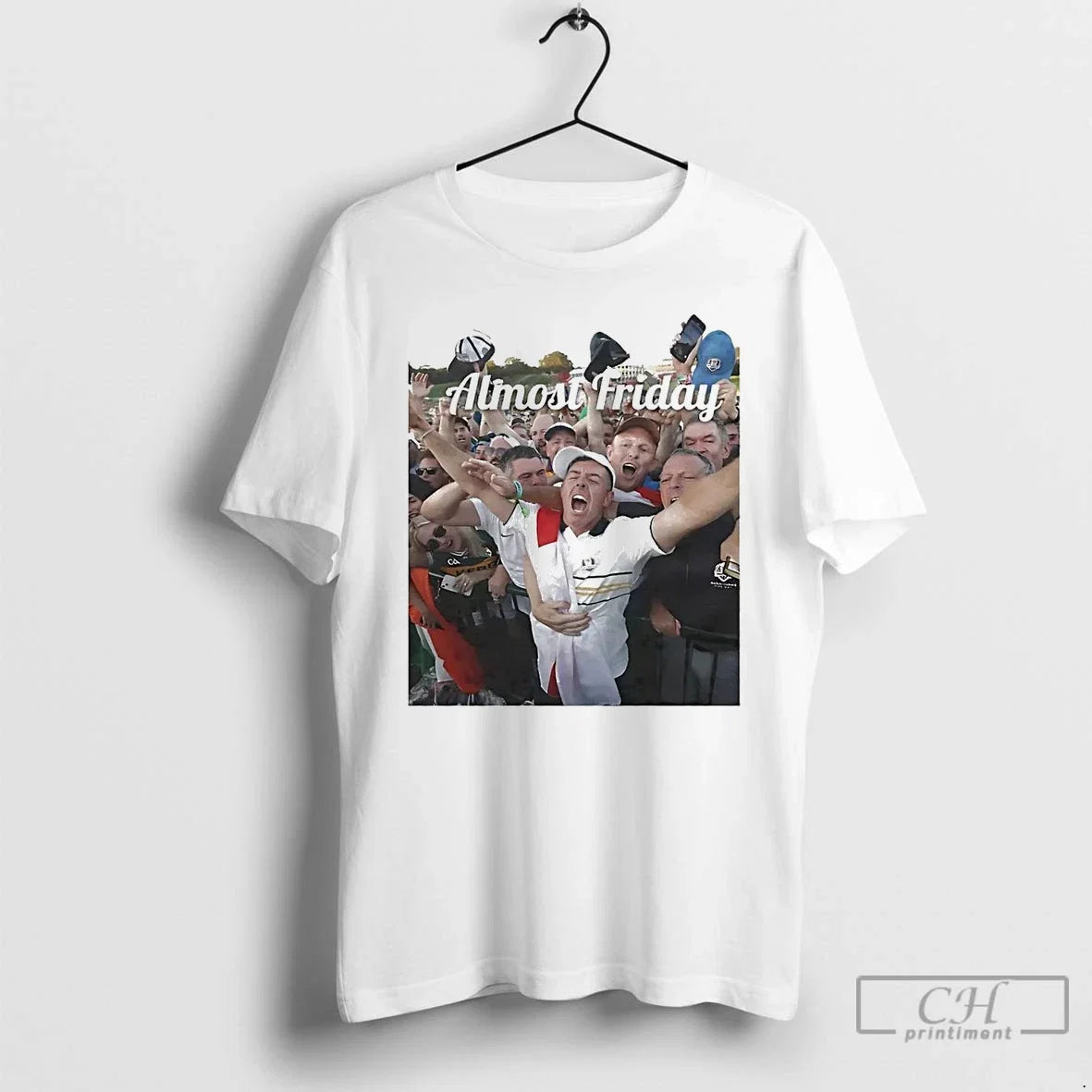 Premium Rory Mcilroy Celebration 2025 Ryder Cup - Adult & Kids T-Shirts, Sweatshirts & Hoodies apparel design preview 1