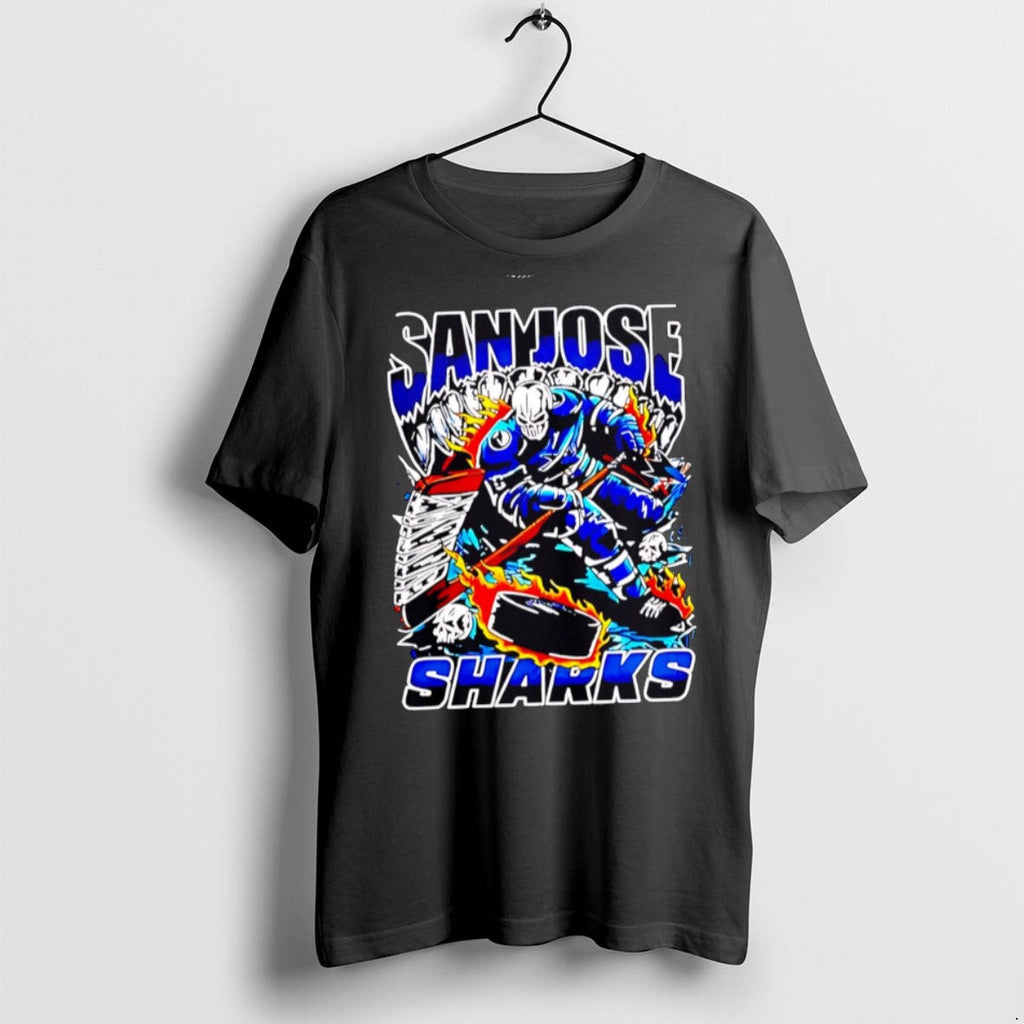 Premium San Jose Sharks Skeleton Player Graphic 2025 - Adult & Kids T-Shirts, Sweatshirts & Hoodies apparel design preview 1