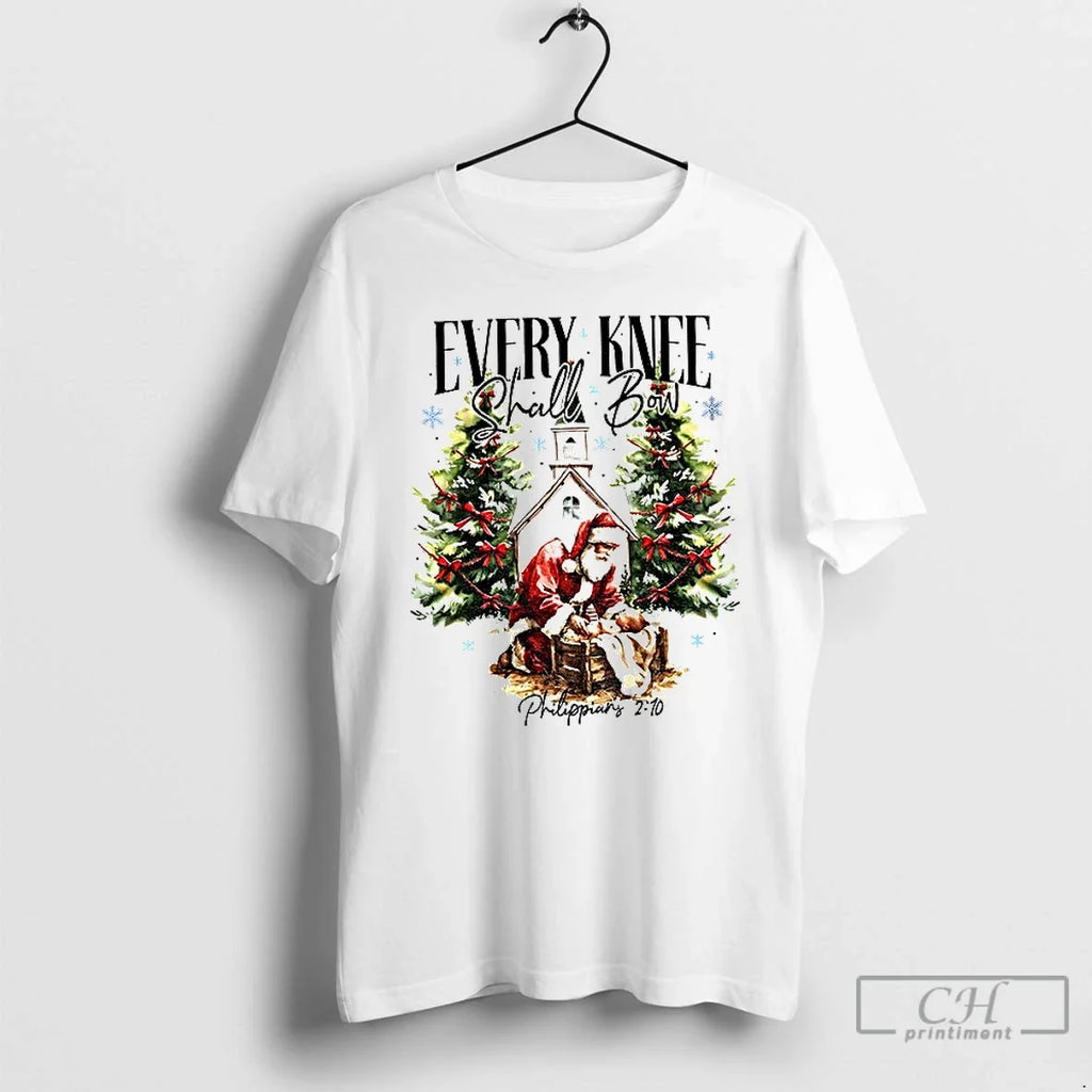 Premium Santa Claus Every Knee Shall Bow Christmas - Adult & Kids T-Shirts, Sweatshirts & Hoodies apparel design preview 1
