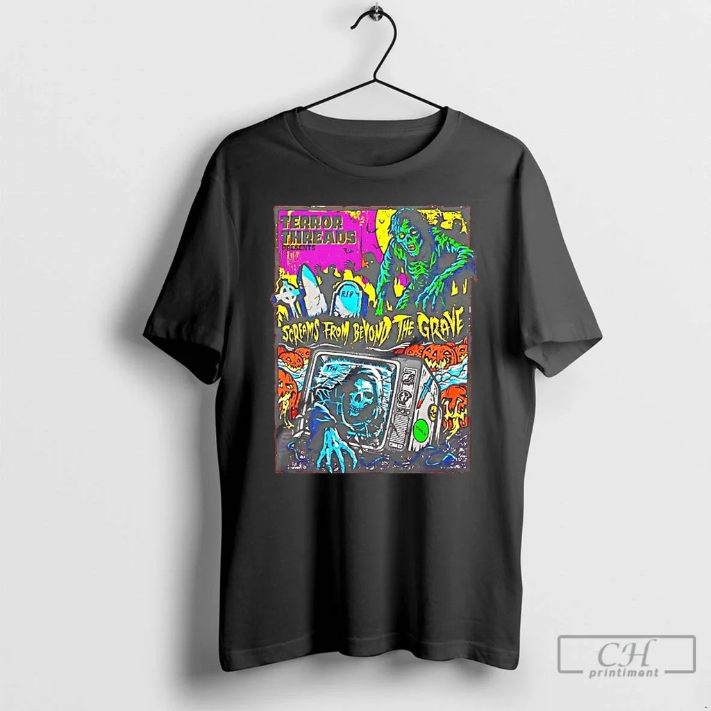 Premium Scream From Beyond The Grave Halloween - Adult & Kids T-Shirts, Sweatshirts & Hoodies apparel design preview 1