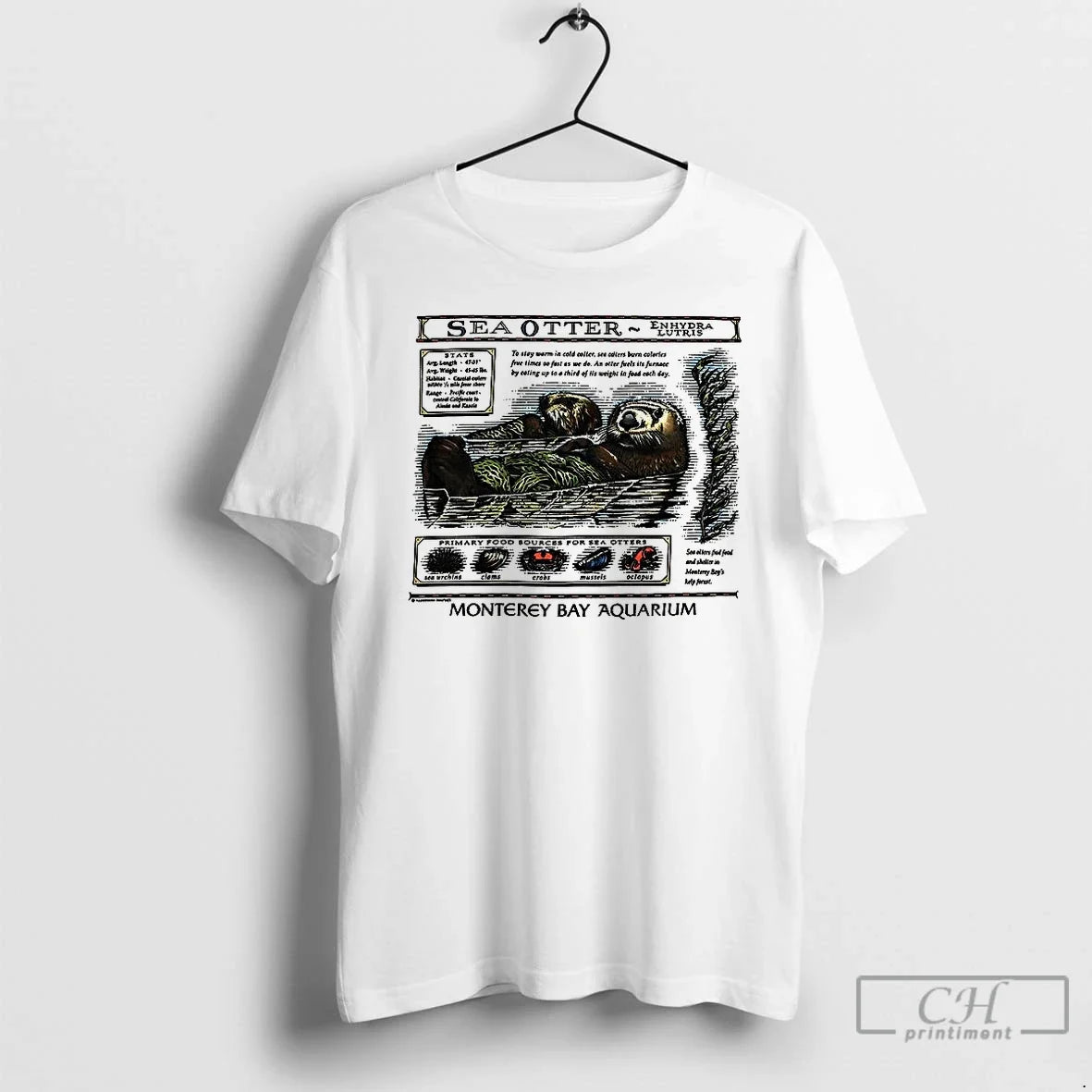 Premium Sea Otter Monterey Bay Aquarium - Adult & Kids T-Shirts, Sweatshirts & Hoodies apparel design preview 1
