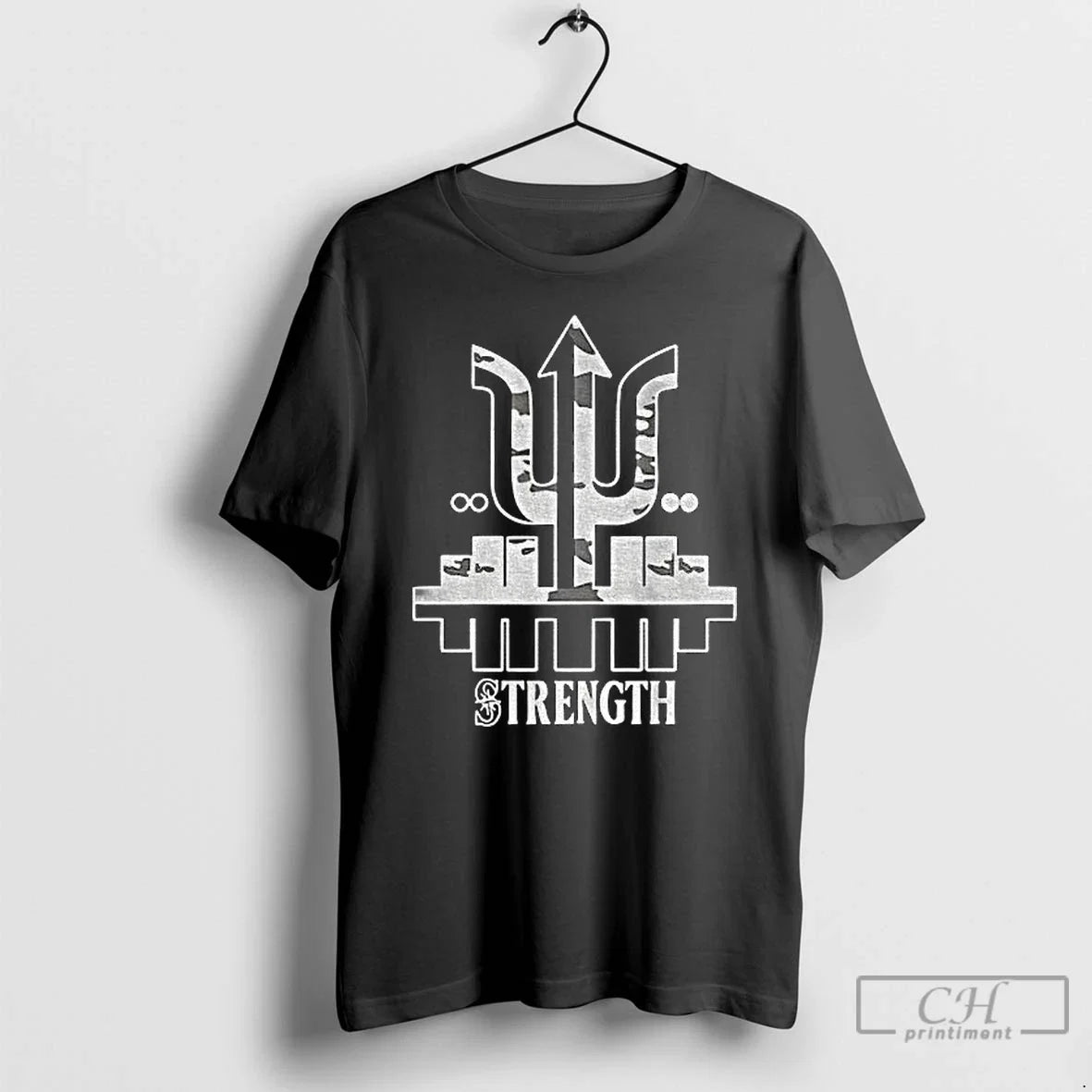 Premium Seattle Mariners Cal Raleigh Strength Trident - Adult & Kids T-Shirts, Sweatshirts & Hoodies apparel design preview 1