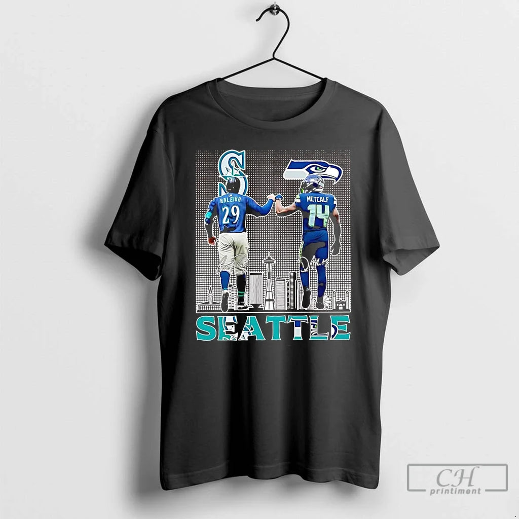 Premium Seattle Sports Stars Cal Raleigh And Dk - Adult & Kids T-Shirts, Sweatshirts & Hoodies apparel design preview 1