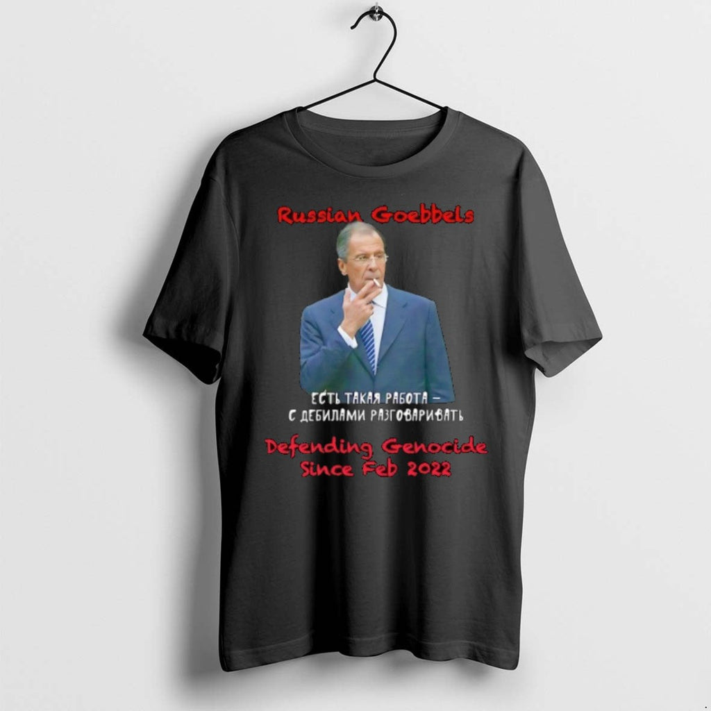 Premium Sergey Lavrov Russian Goebbels Defending - Adult & Kids T-Shirts, Sweatshirts & Hoodies apparel design preview 1
