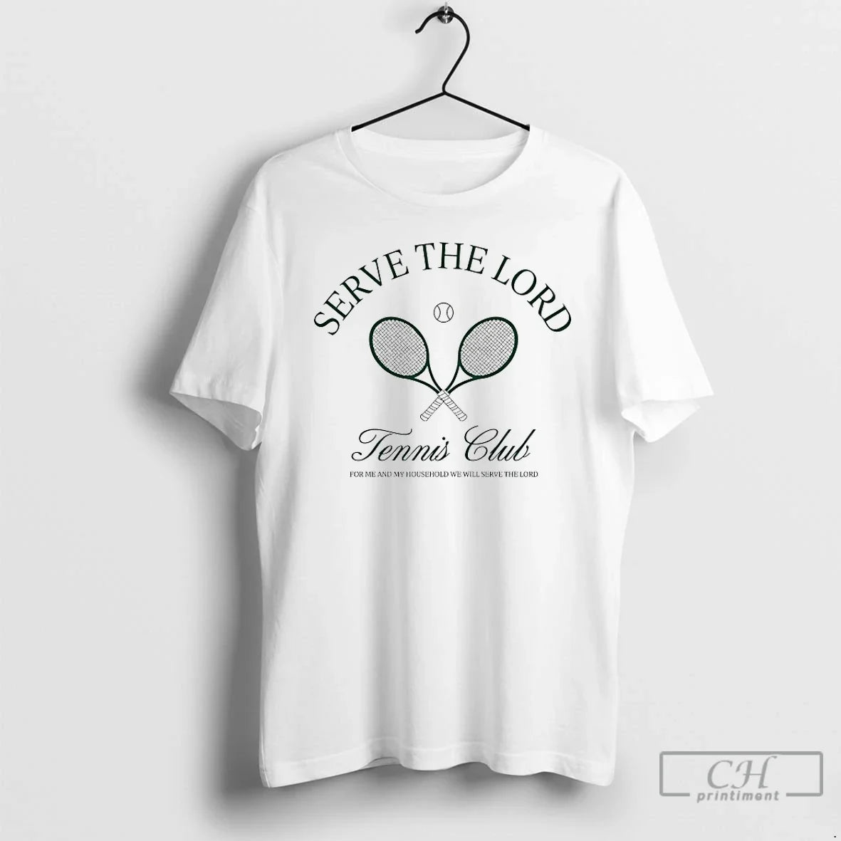Premium Serve The Lord Tennis Club - Adult & Kids T-Shirts, Sweatshirts & Hoodies apparel design preview 1