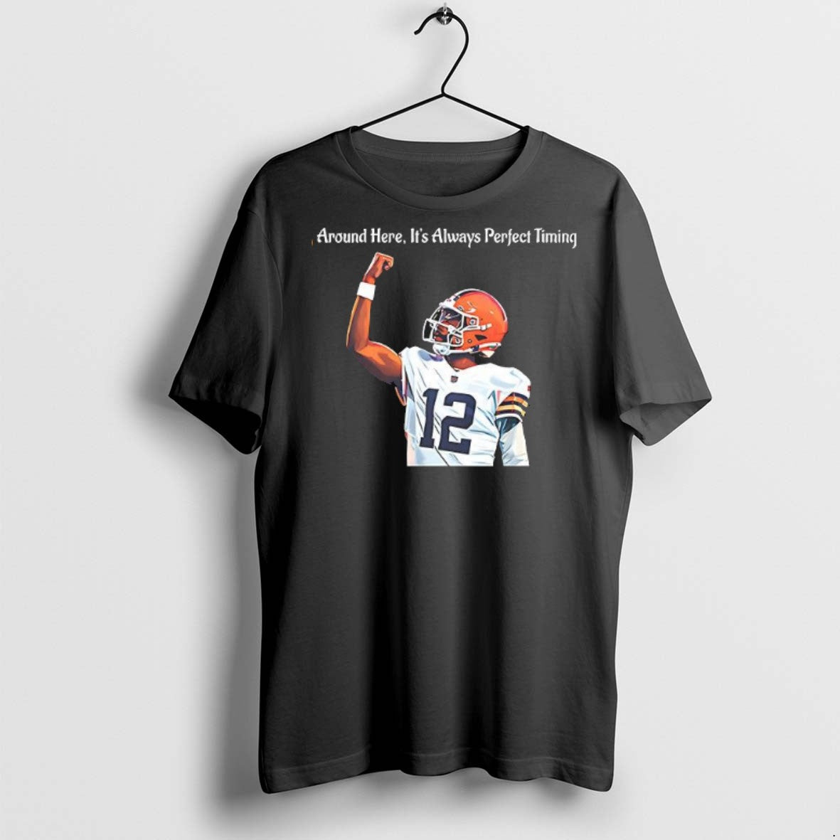Premium Shedeur Sanders Around Here Its Always - Adult & Kids T-Shirts, Sweatshirts & Hoodies apparel design preview 1