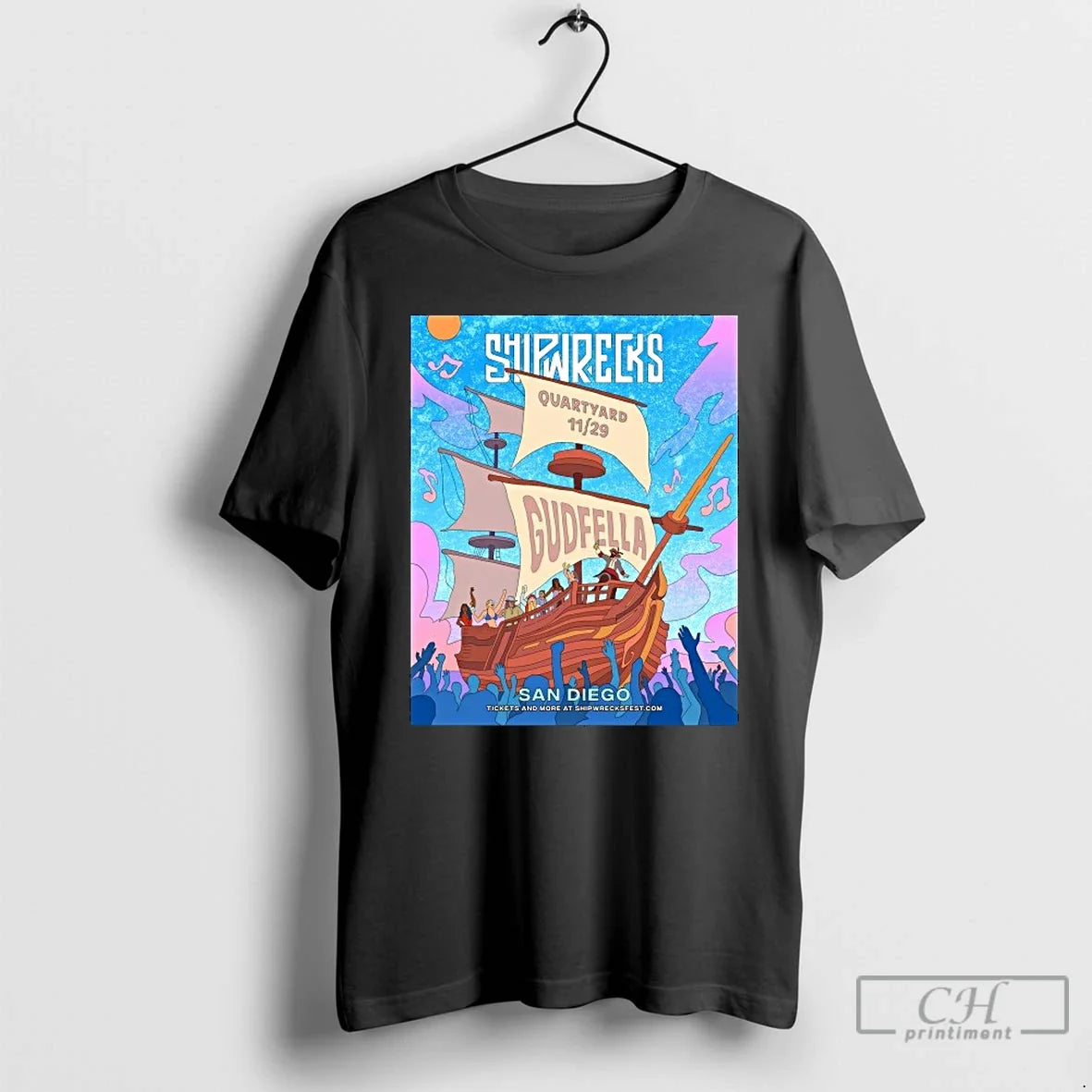 Premium Shipwrecks Music Fest Quartyard In San Diego - Adult & Kids T-Shirts, Sweatshirts & Hoodies apparel design preview 1