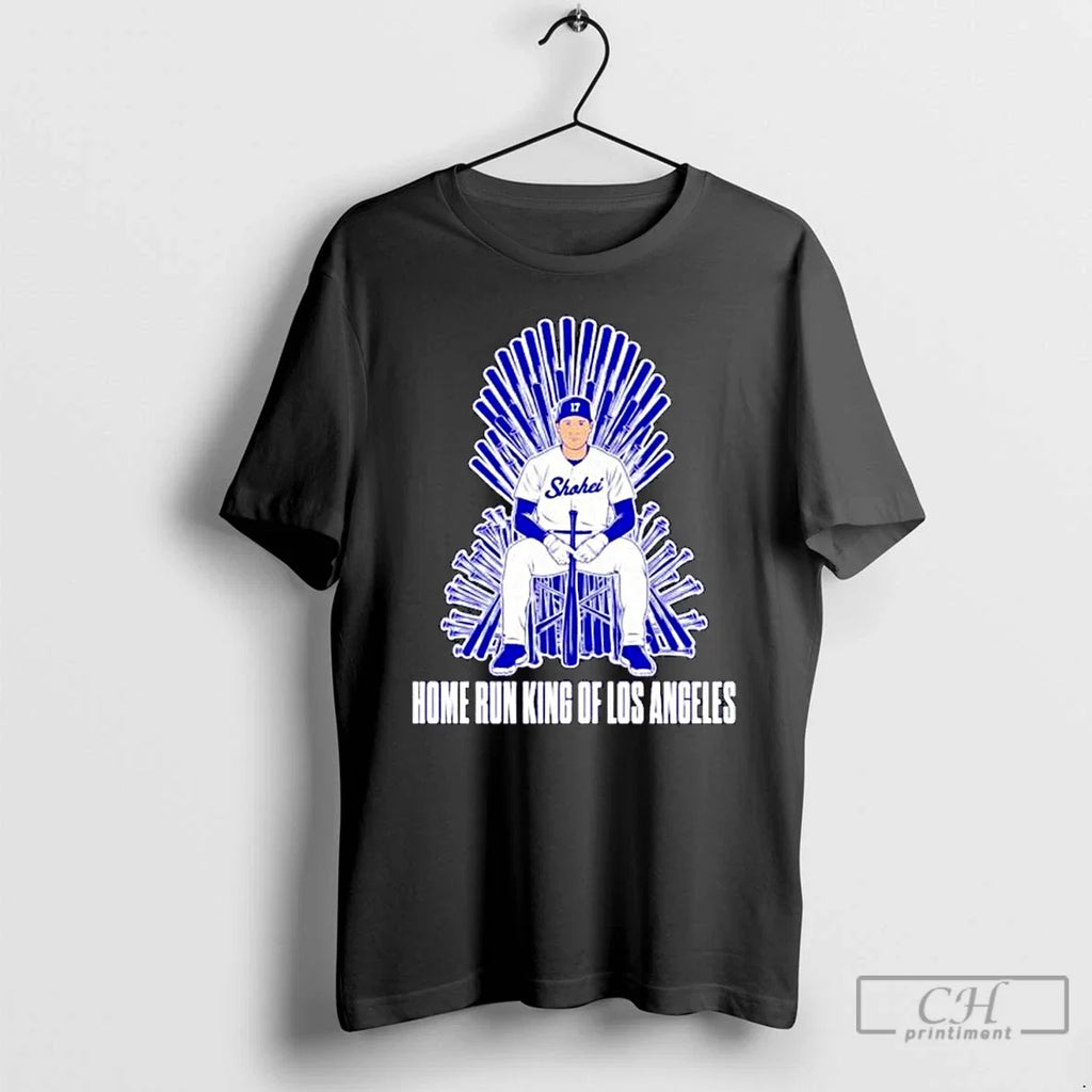 Premium Shohei Ohtani Home Run King Of Los Angeles - Adult & Kids T-Shirts, Sweatshirts & Hoodies apparel design preview 1