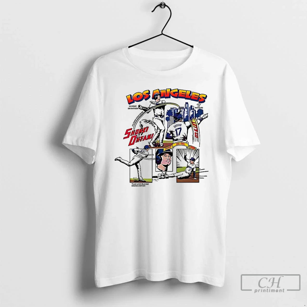 Premium Shohei Ohtani Los Angeles Dodgers Baseball - Adult & Kids T-Shirts, Sweatshirts & Hoodies apparel design preview 1