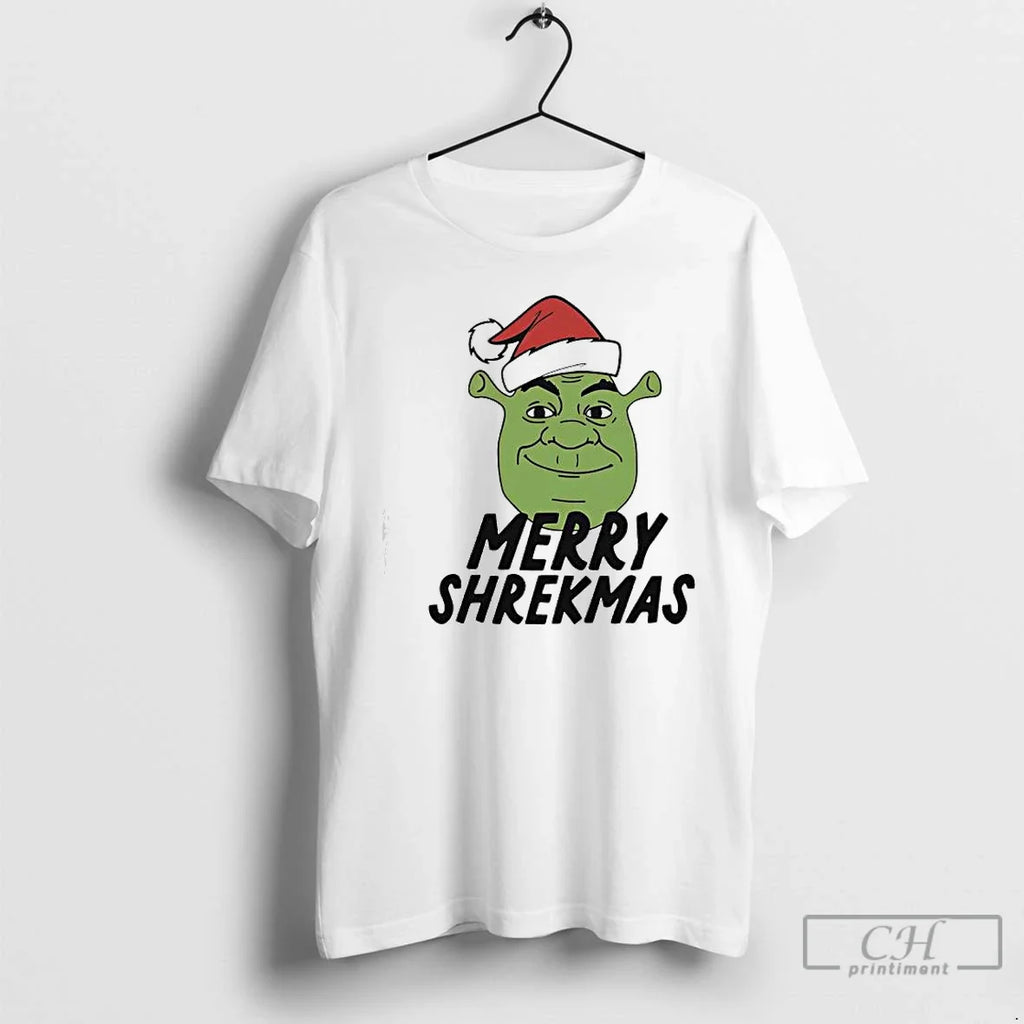 Premium Shrek Santa Hat Merry Shrekmas - Adult & Kids T-Shirts, Sweatshirts & Hoodies apparel design preview 1
