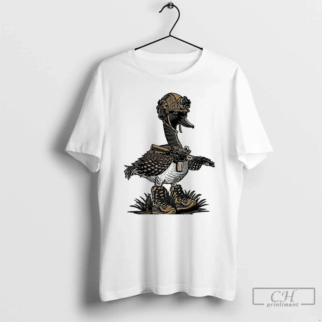 Premium Silly Goose With Gun - Adult & Kids T-Shirts, Sweatshirts & Hoodies apparel design preview 1
