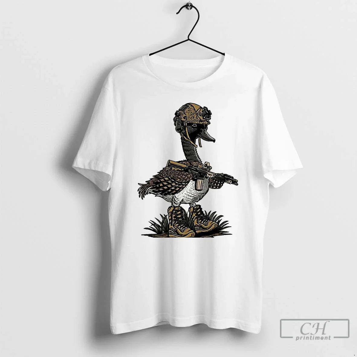 Premium Silly Goose With Gun - Adult & Kids T-Shirts, Sweatshirts & Hoodies apparel design preview 1