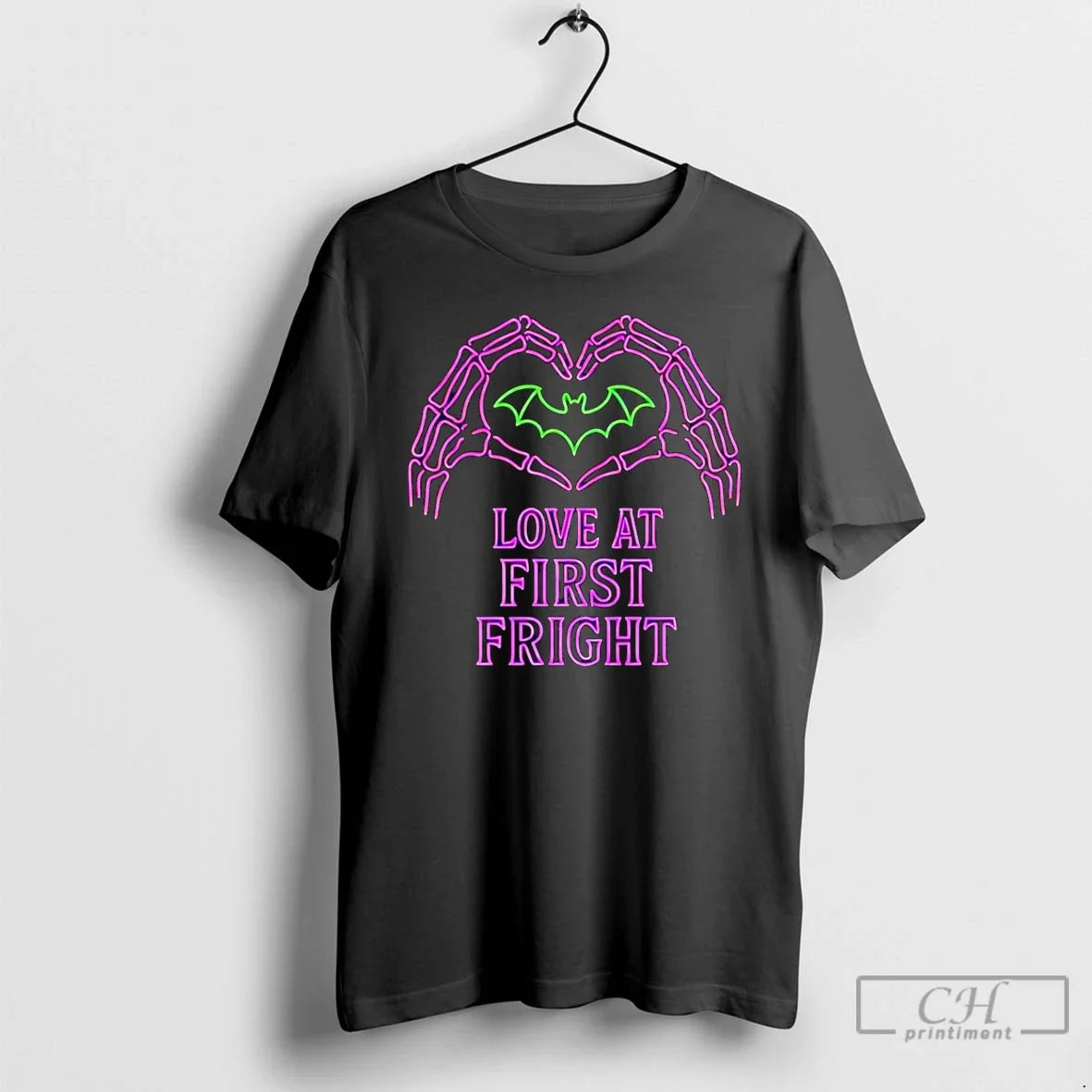 Premium Skeleton Hand X Bat Love At First Fright - Adult & Kids T-Shirts, Sweatshirts & Hoodies apparel design preview 1
