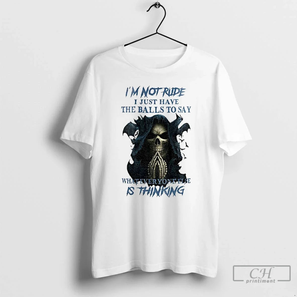 Premium Skull Im Not Rude I Just Have The Balls To - Adult & Kids T-Shirts, Sweatshirts & Hoodies apparel design preview 1