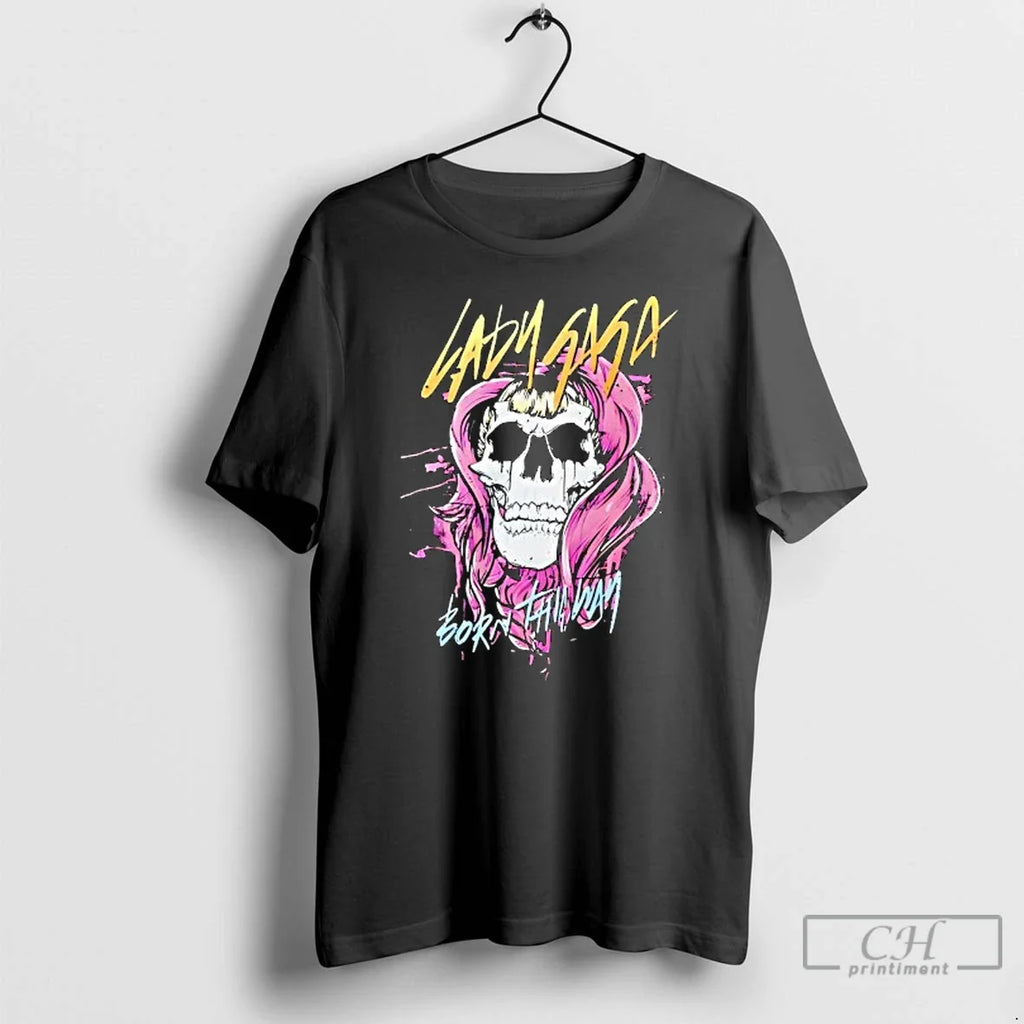 Premium Skull Lady Gaga Born This Way - Adult & Kids T-Shirts, Sweatshirts & Hoodies apparel design preview 1