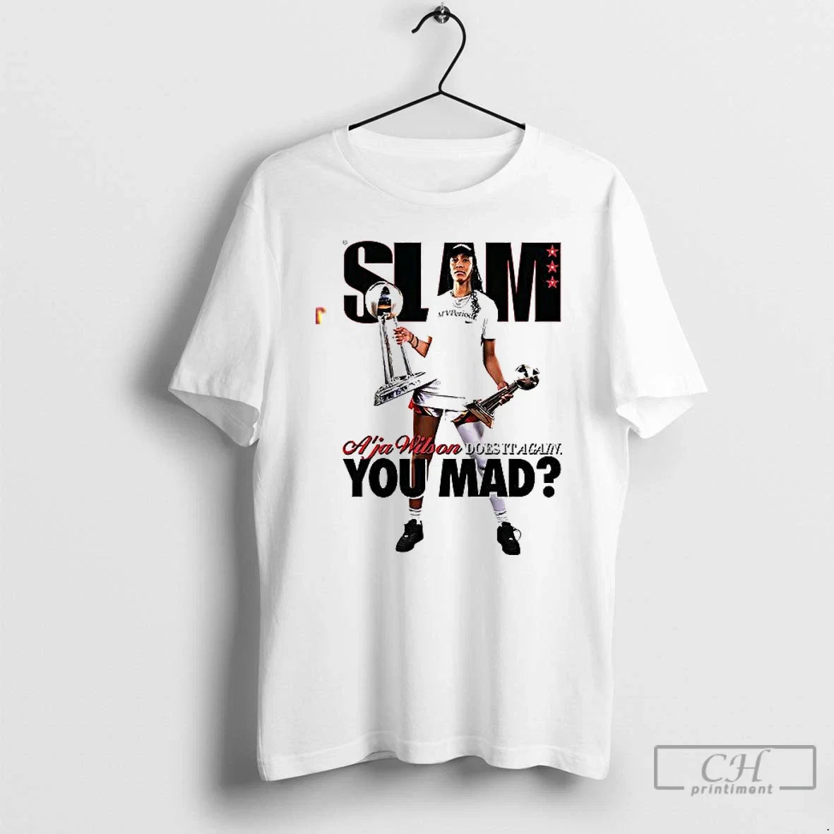 Premium Slam Aja Wilson Does It Again You Mad - Adult & Kids T-Shirts, Sweatshirts & Hoodies apparel design preview 1