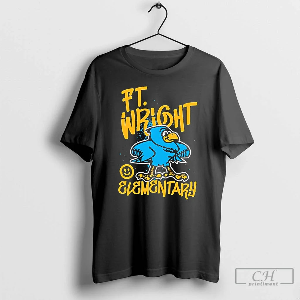 Premium Smiley Graffiti Ft Wright Elementary - Adult & Kids T-Shirts, Sweatshirts & Hoodies apparel design preview 1