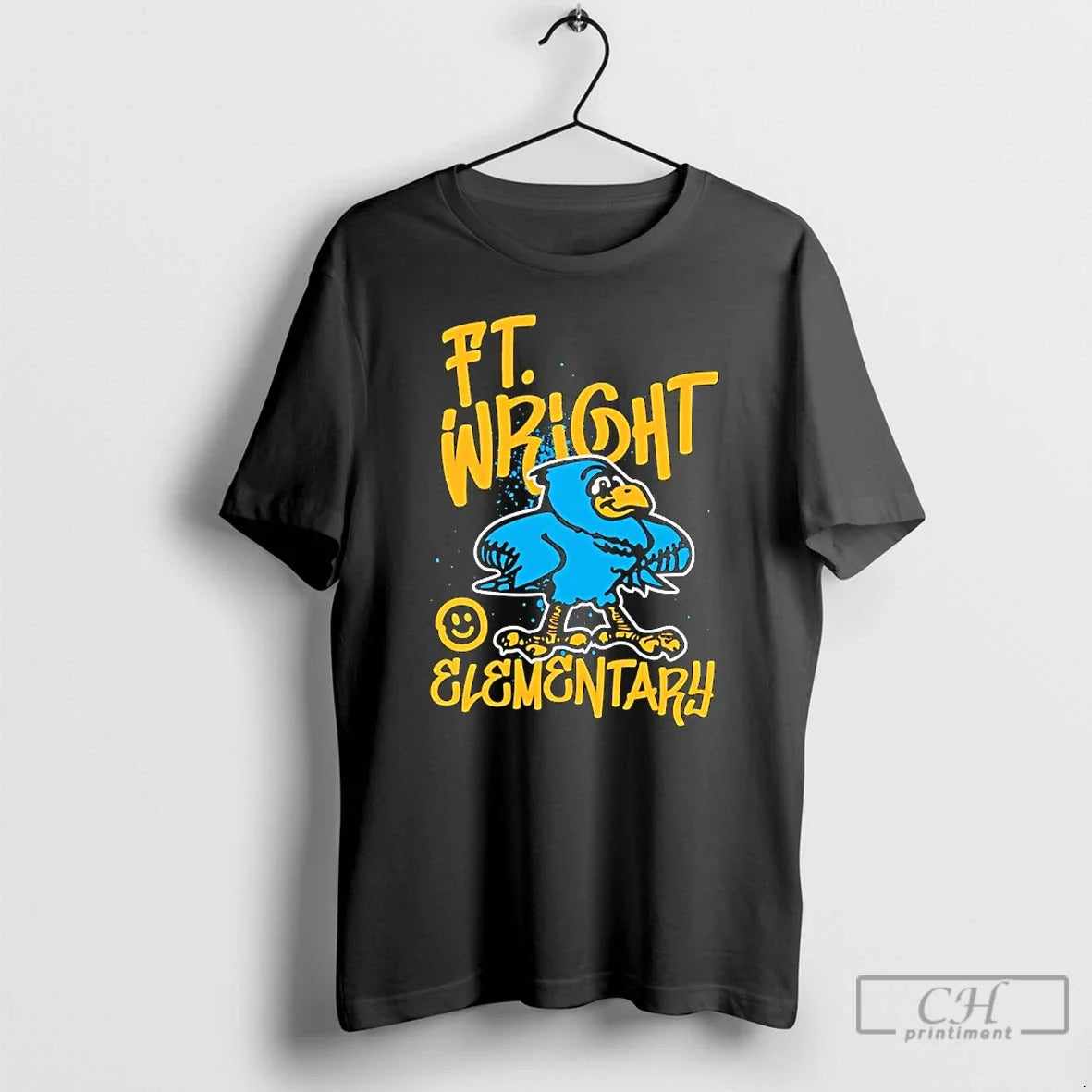 Premium Smiley Graffiti Ft Wright Elementary - Adult & Kids T-Shirts, Sweatshirts & Hoodies apparel design preview 1