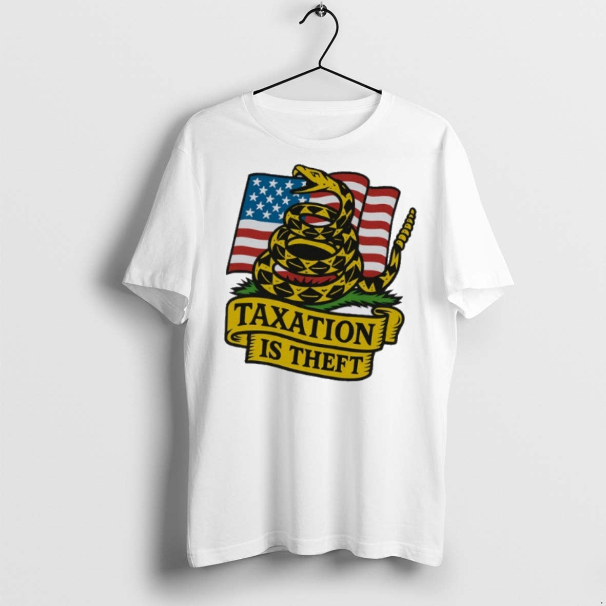 Premium Snake Taxation Is Theft Usa Flag - Adult & Kids T-Shirts, Sweatshirts & Hoodies apparel design preview 1