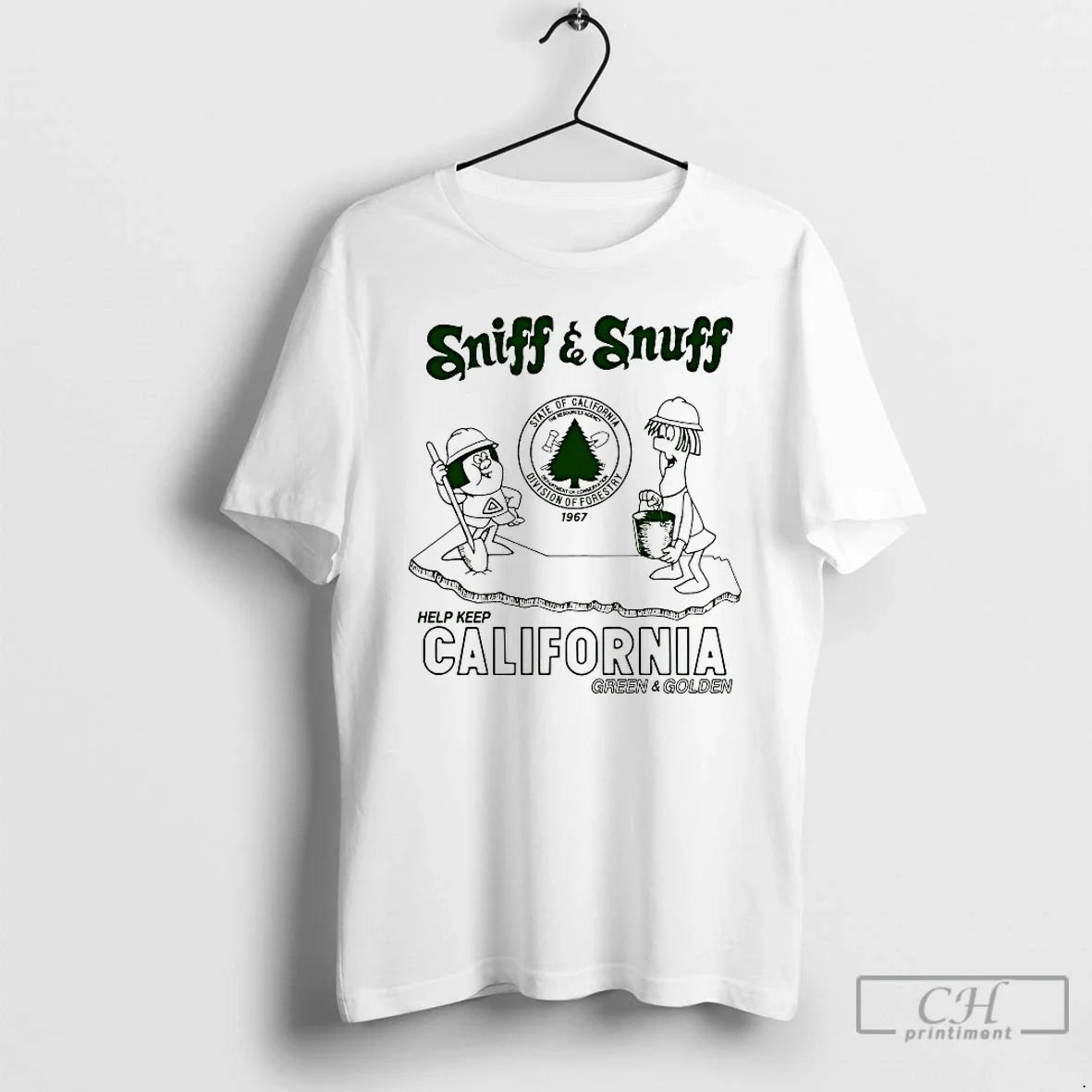 Premium Sniff And Snuff Help Keep California Green - Adult & Kids T-Shirts, Sweatshirts & Hoodies apparel design preview 1