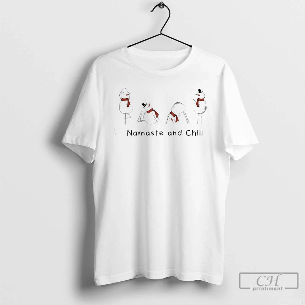 Premium Snowman Namaste And Chill Christmas - Adult & Kids T-Shirts, Sweatshirts & Hoodies apparel design preview 1