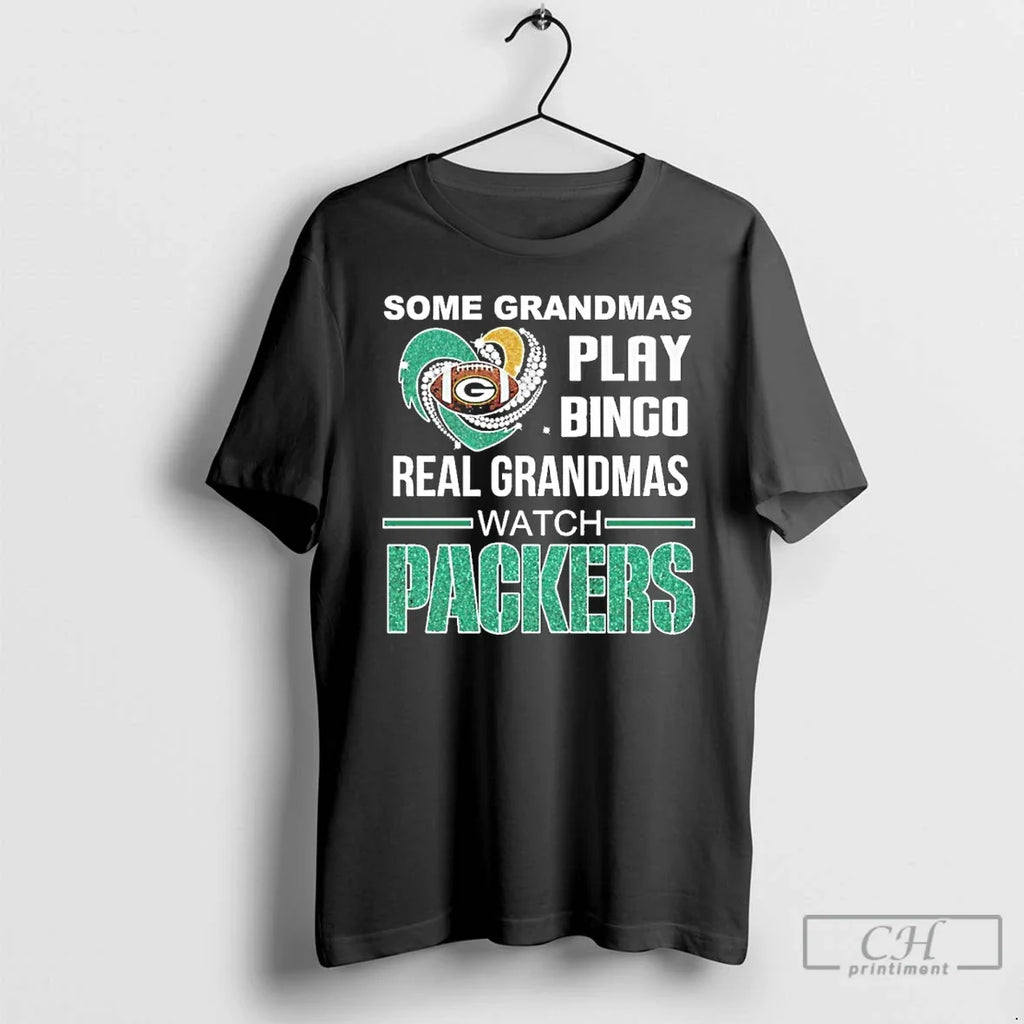 Premium Some Grandmas Play Bingo Real Watch Green Bay - Adult & Kids T-Shirts, Sweatshirts & Hoodies apparel design preview 1