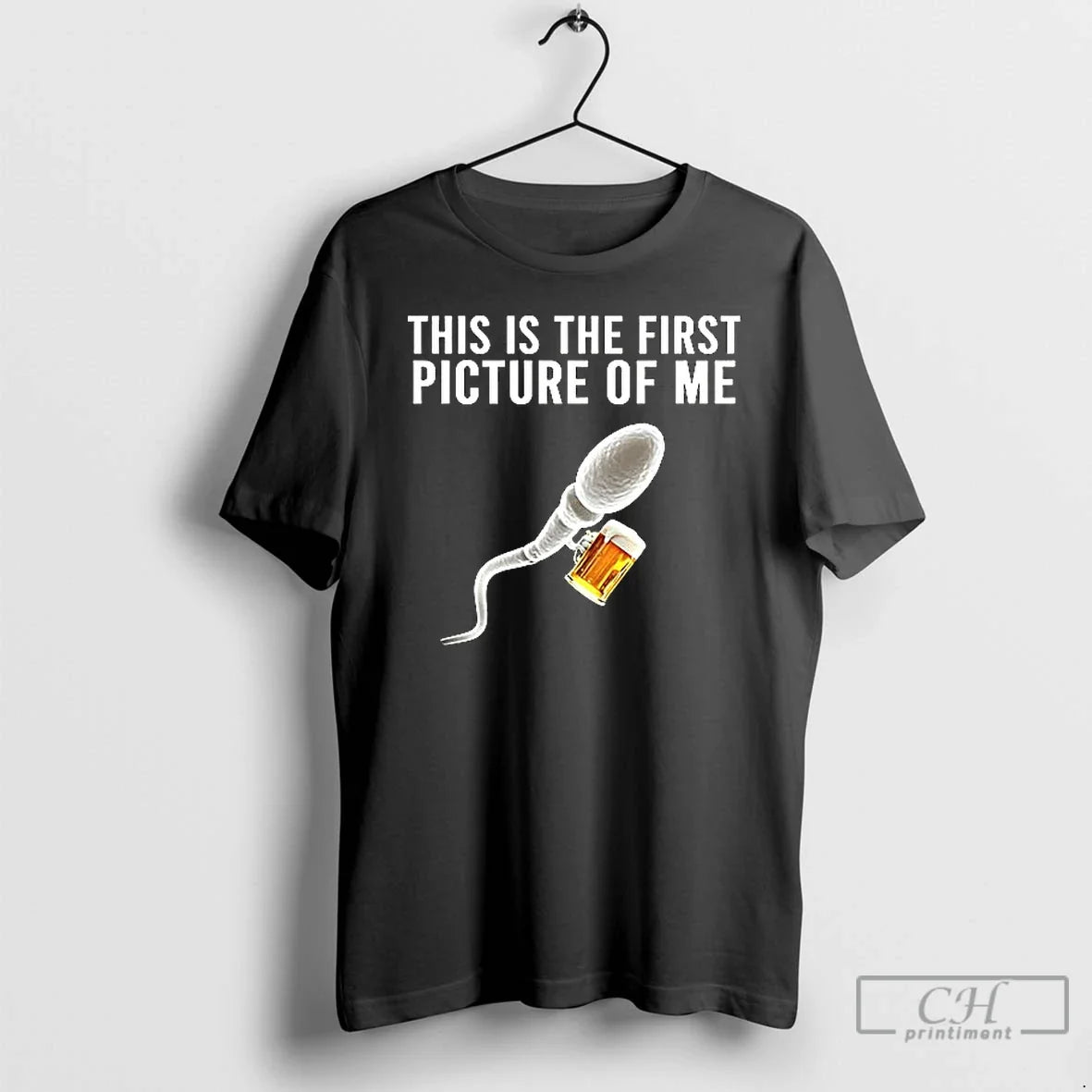 Premium Sperm Beer This Is The First Picture Of Me - Adult & Kids T-Shirts, Sweatshirts & Hoodies apparel design preview 1