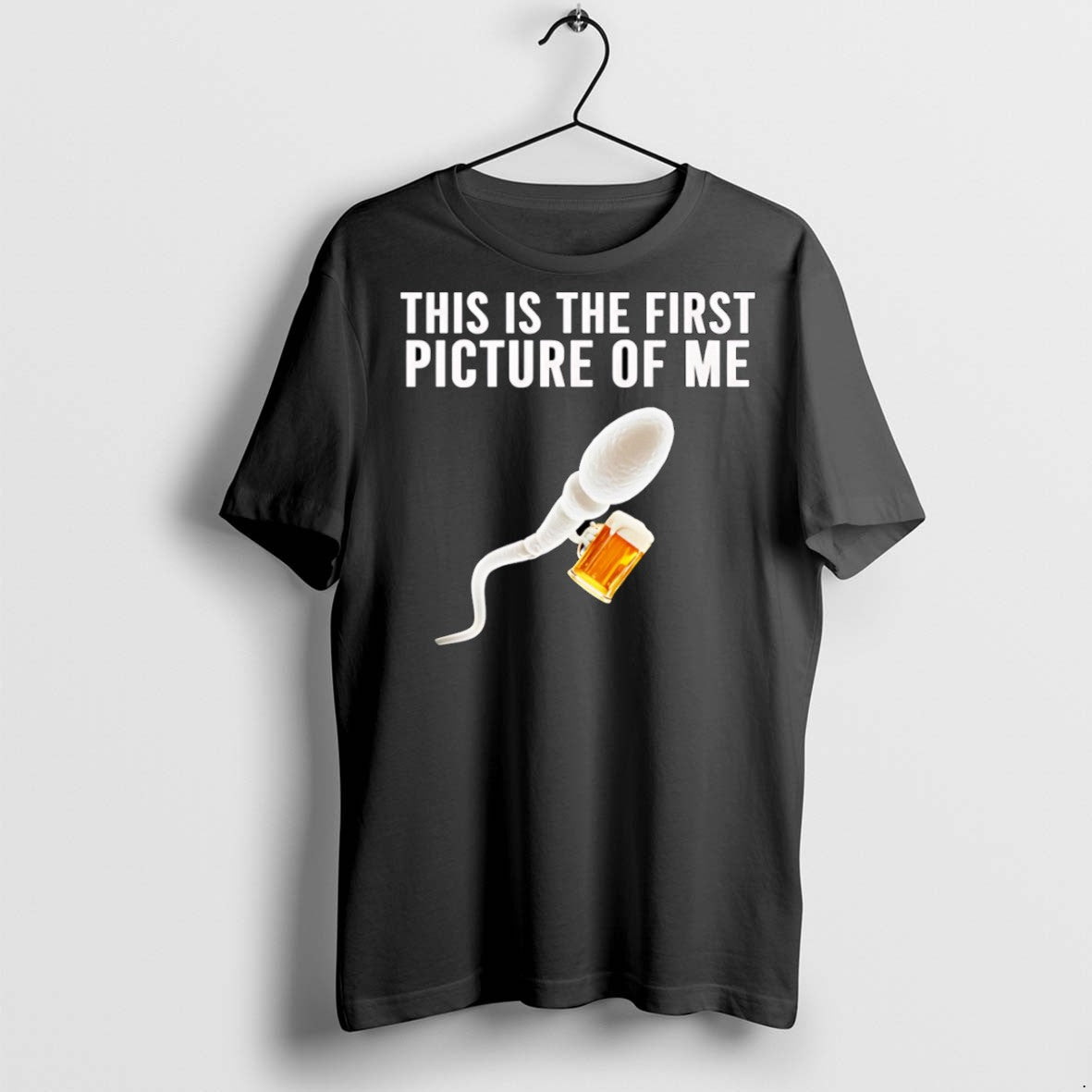 Premium Sperm Beer This Is The First Picture Of Me - Adult & Kids T-Shirts, Sweatshirts & Hoodies apparel design preview 1