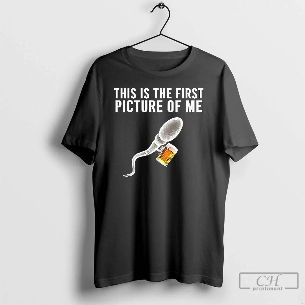 Premium Sperm Beer This Is The First Picture Of Me - Adult & Kids T-Shirts, Sweatshirts & Hoodies apparel design preview 1