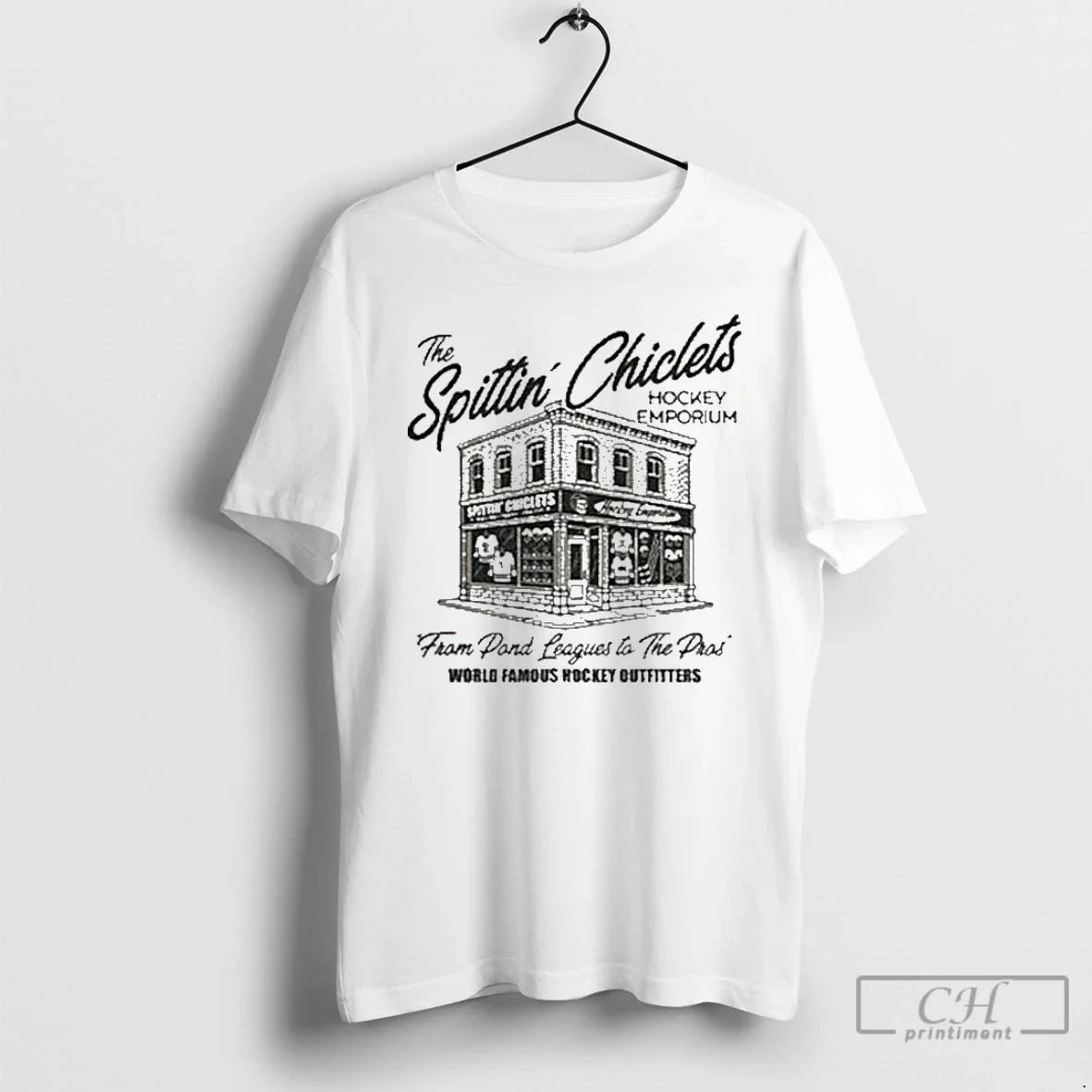 Premium Spittin Chiclets Hockey Emporium - Adult & Kids T-Shirts, Sweatshirts & Hoodies apparel design preview 1