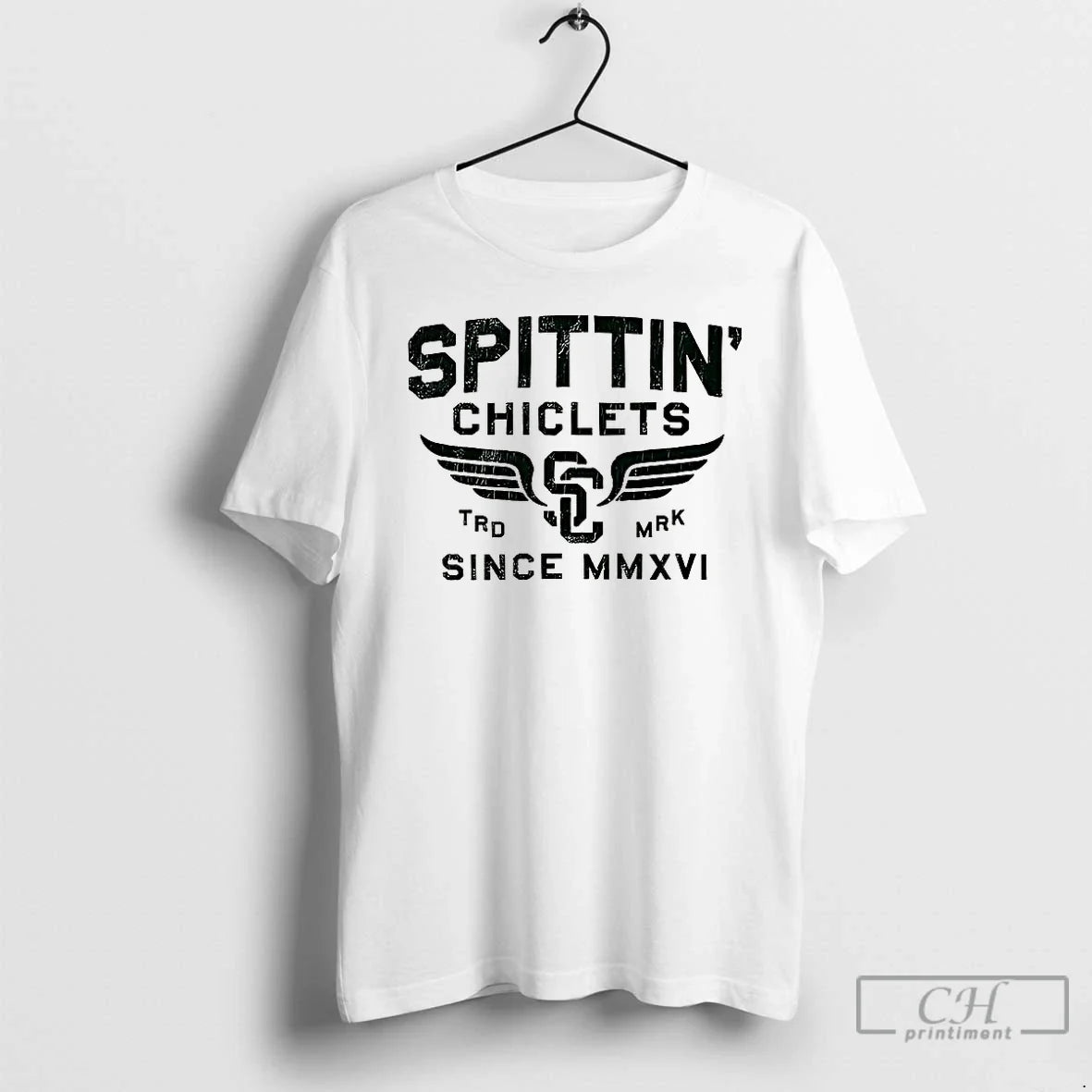 Premium Spittin Chiclets Wings Since Mmxvi Trade Mark - Adult & Kids T-Shirts, Sweatshirts & Hoodies apparel design preview 1