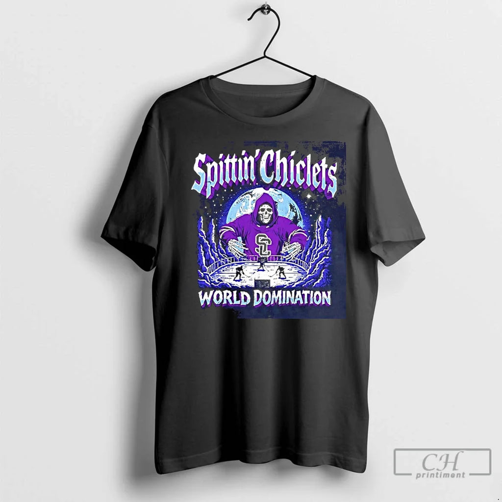 Premium Spittin Chiclets World Domination Skeleton - Adult & Kids T-Shirts, Sweatshirts & Hoodies apparel design preview 1