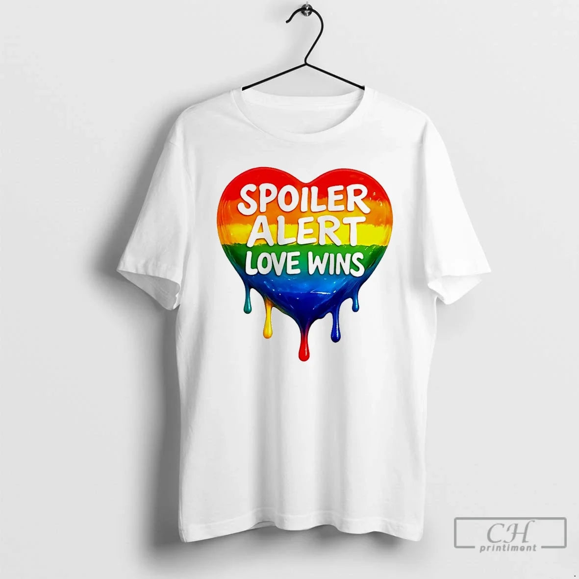 Premium Spoiler Alert Love Wins Lgbtq Heart - Adult & Kids T-Shirts, Sweatshirts & Hoodies apparel design preview 1