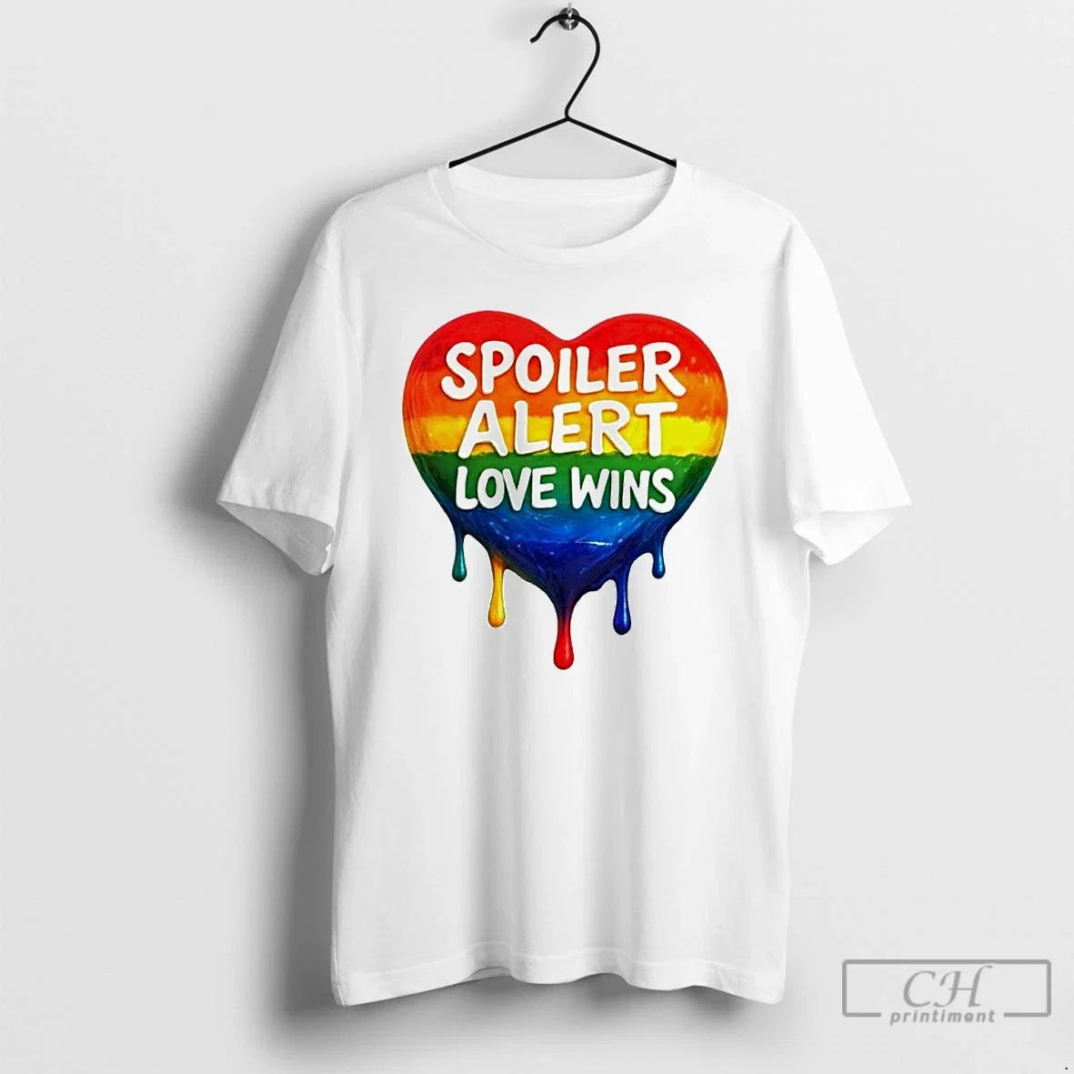 Premium Spoiler Alert Love Wins Lgbtq Ornaments - Adult & Kids T-Shirts, Sweatshirts & Hoodies apparel design preview 1