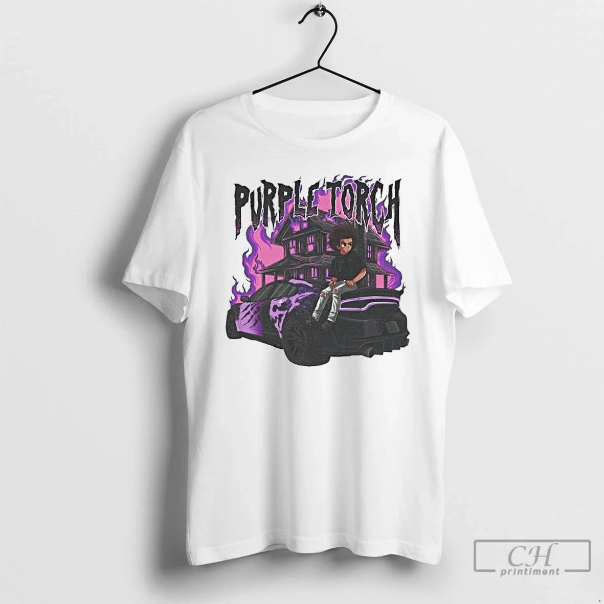 Premium Srt Len Purple Torch Halloween - Adult & Kids T-Shirts, Sweatshirts & Hoodies apparel design preview 1