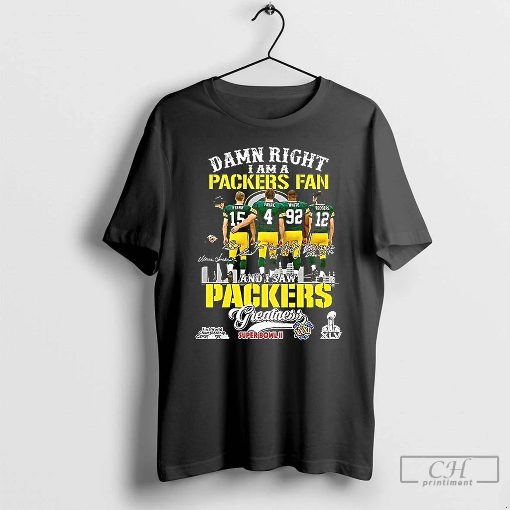 Premium Starr Favre White Rodgers Damn Right I Am A - Adult & Kids T-Shirts, Sweatshirts & Hoodies apparel design preview 1