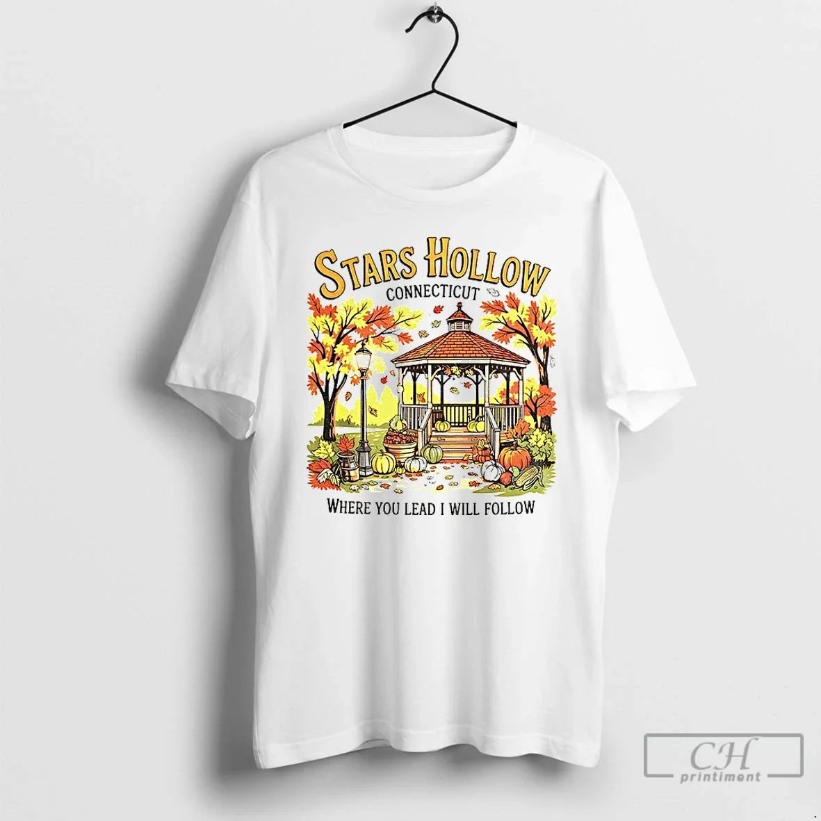 Premium Stars Hollow Connecticut Where You Lead I - Adult & Kids T-Shirts, Sweatshirts & Hoodies apparel design preview 1
