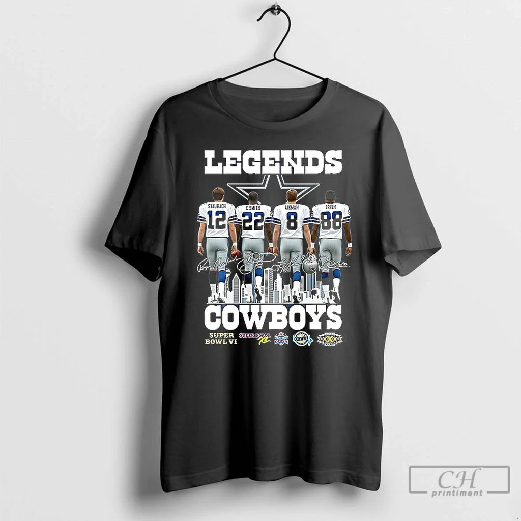 Premium Staubach Smith Aikman Irvin Dallas Cowboys - Adult & Kids T-Shirts, Sweatshirts & Hoodies apparel design preview 1