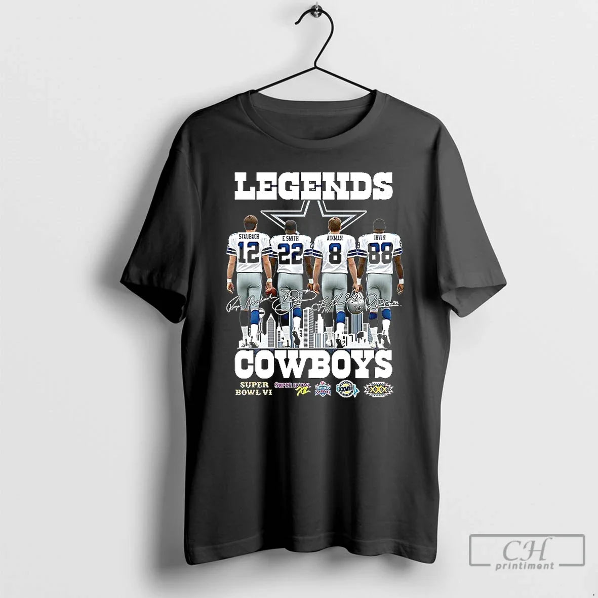 Premium Staubach Smith Aikman Irvin Dallas Cowboys - Adult & Kids T-Shirts, Sweatshirts & Hoodies apparel design preview 1