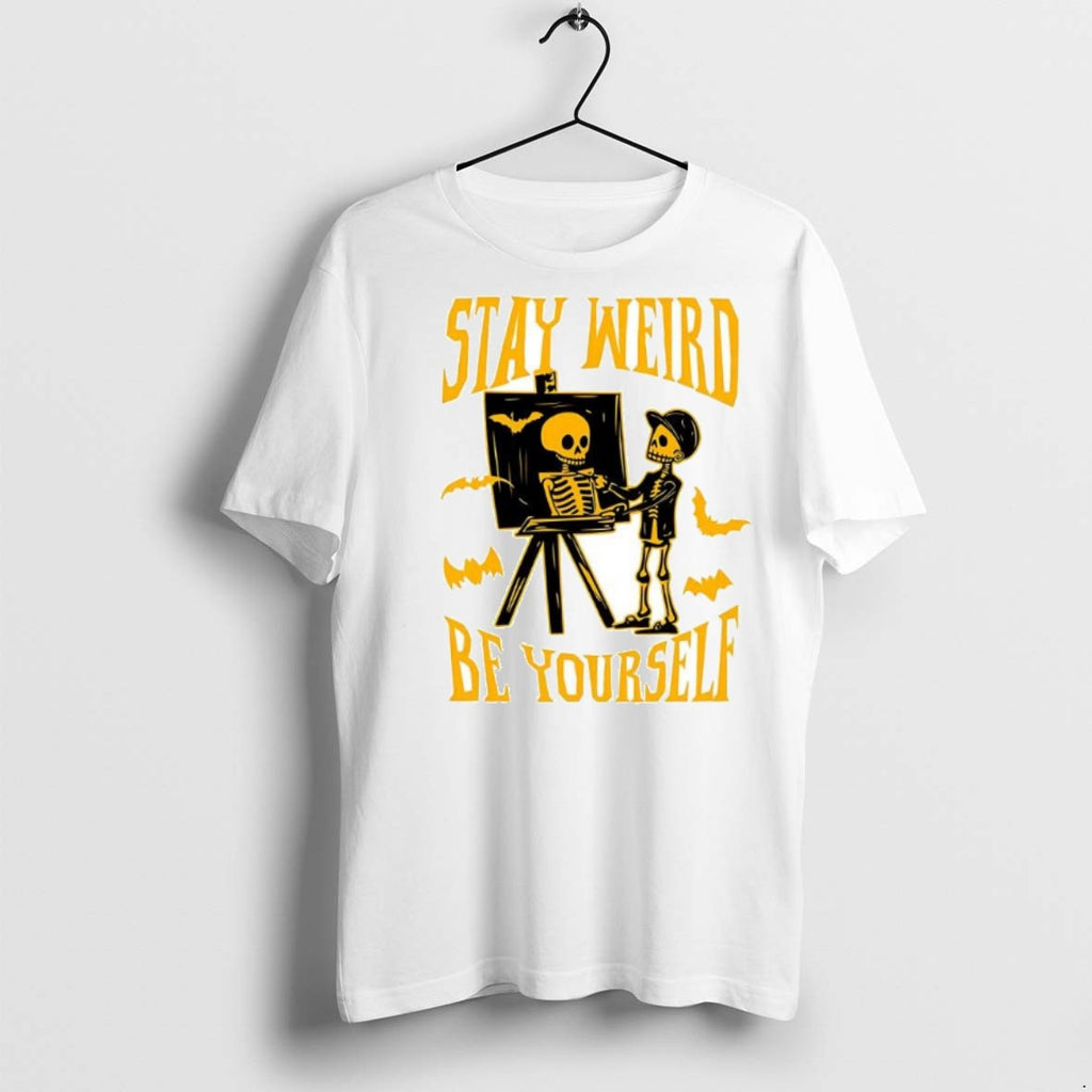 Premium Stay Weird Skeleton Be Yourself Halloween - Adult & Kids T-Shirts, Sweatshirts & Hoodies apparel design preview 1