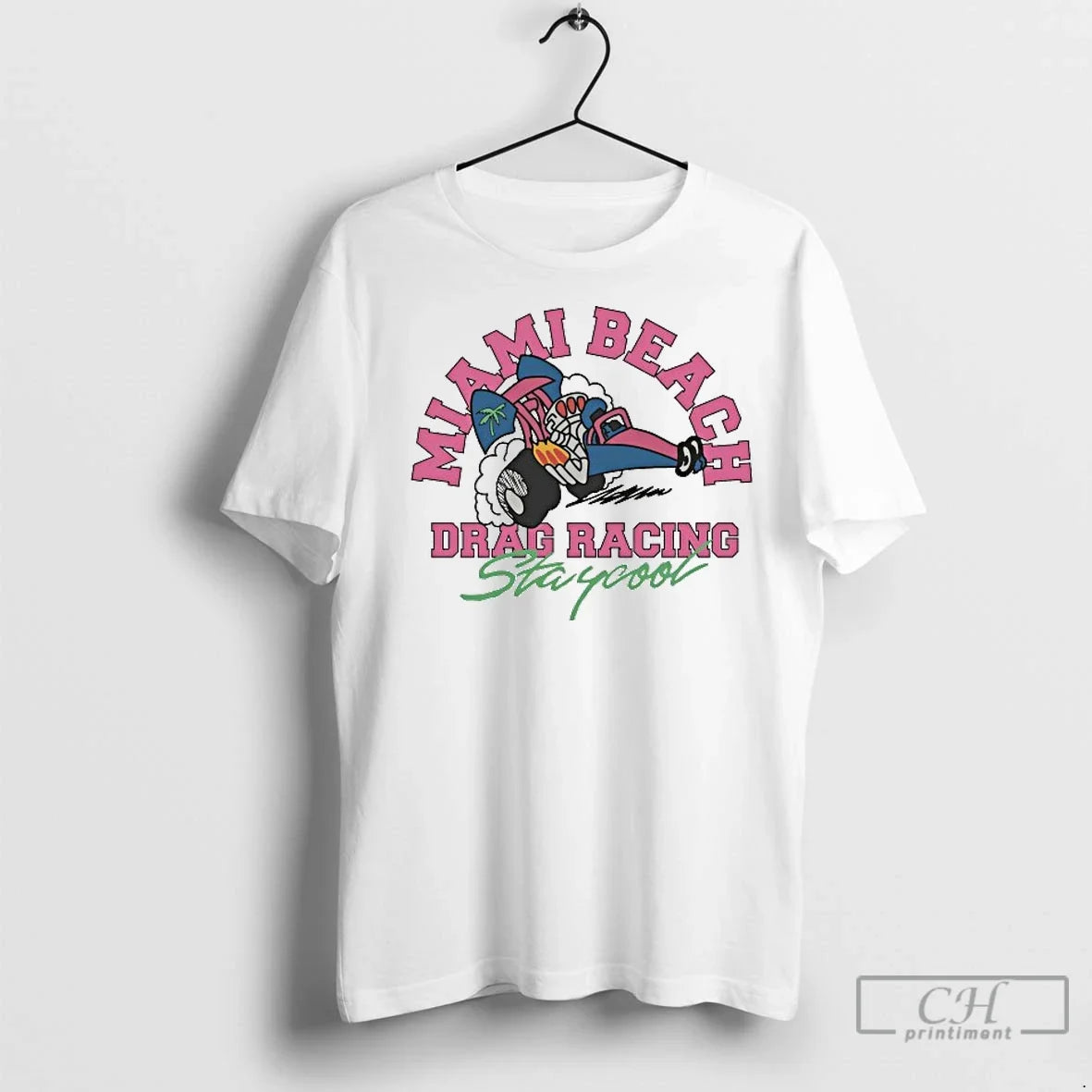Premium Staycool Miami Beach Racing - Adult & Kids T-Shirts, Sweatshirts & Hoodies apparel design preview 1