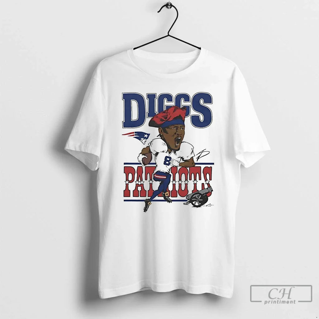 Premium Stefon Diggs Superstar Shout Caricature - Adult & Kids T-Shirts, Sweatshirts & Hoodies apparel design preview 1