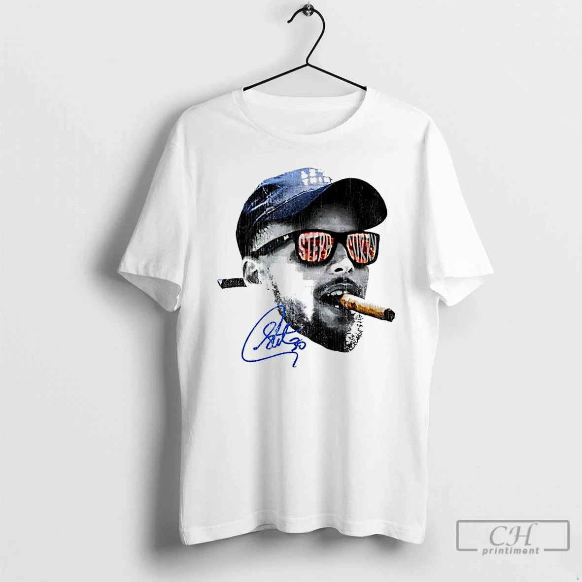 Premium Stephen Curry Golden State Warriors Head - Adult & Kids T-Shirts, Sweatshirts & Hoodies apparel design preview 1