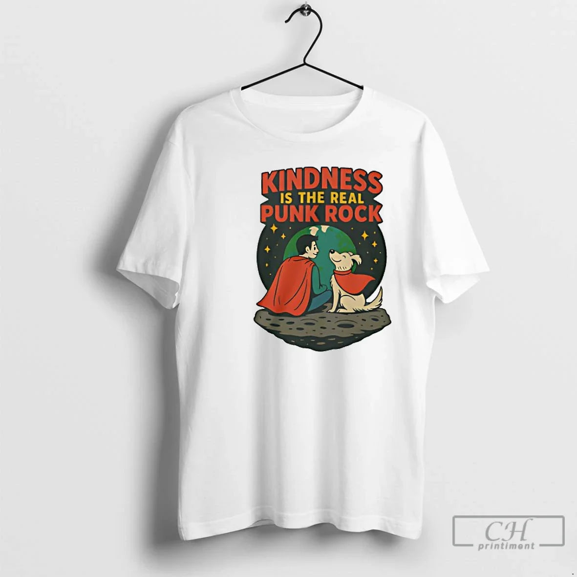 Premium Superman And Krypto Kindness Is The Real Punk - Adult & Kids T-Shirts, Sweatshirts & Hoodies apparel design preview 1