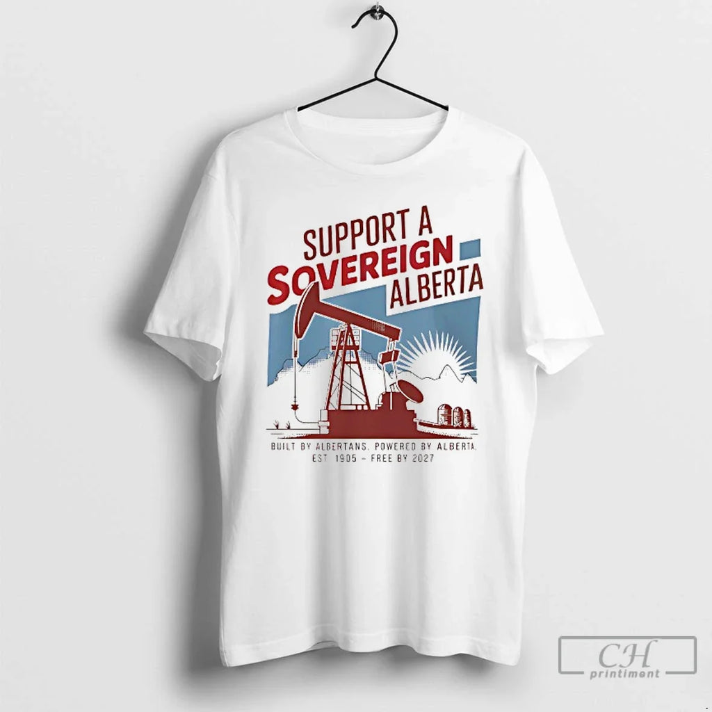 Premium Support Sovereignty Alberta Built By - Adult & Kids T-Shirts, Sweatshirts & Hoodies apparel design preview 1
