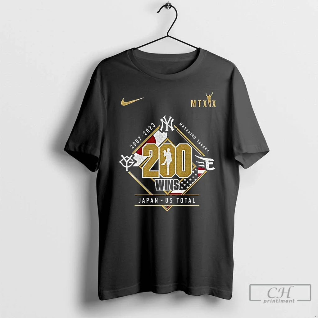 Premium Tanaka Masahiro New York Yankees Baseball 200 - Adult & Kids T-Shirts, Sweatshirts & Hoodies apparel design preview 1